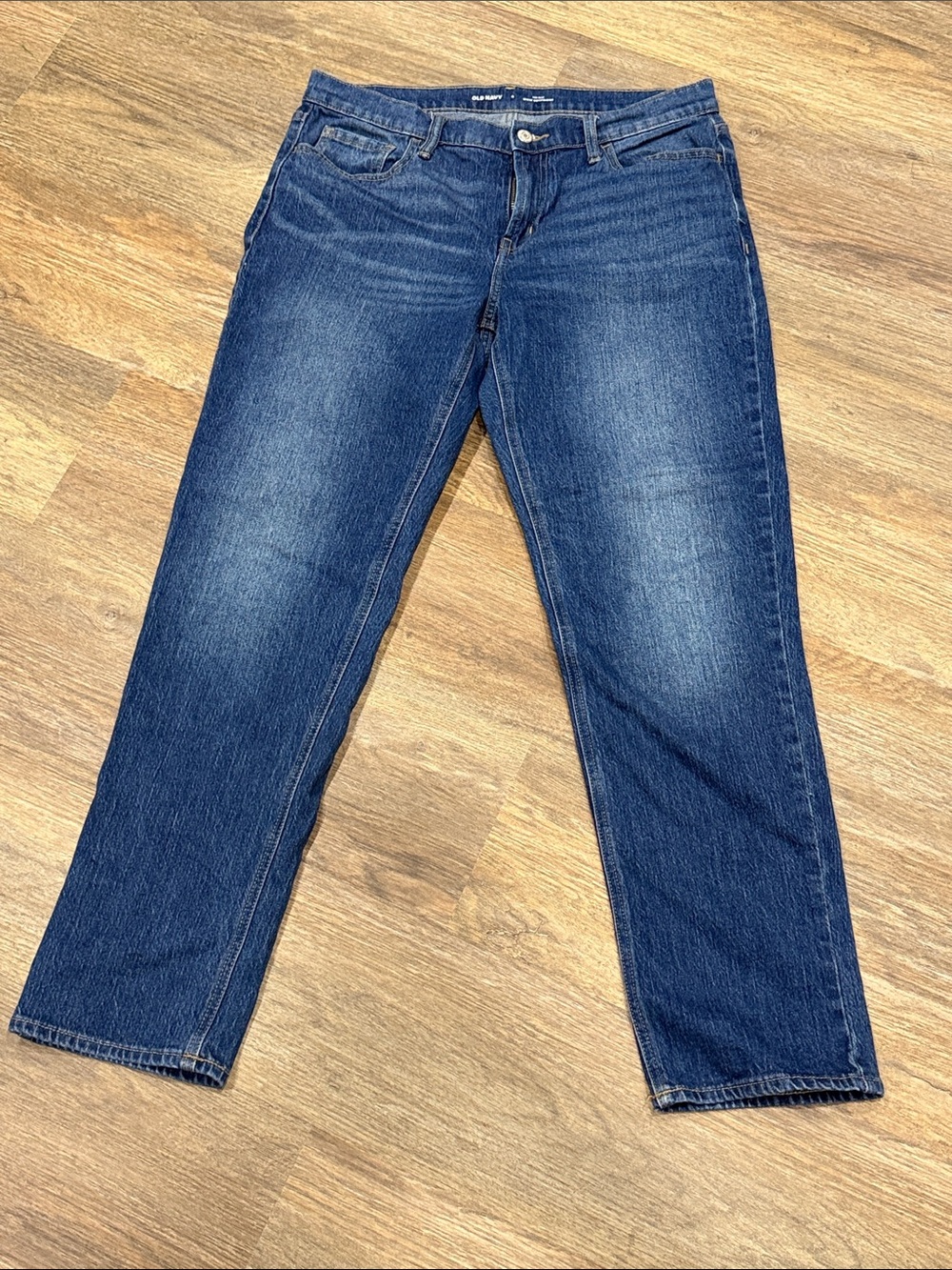 Old Navy Women's Boyfriend Jeans in Dark Blue Wash
